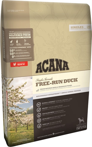 Acana Singles Freilaufende Ente – Getreidefreies Hundefutter mit limitiertem Protein
