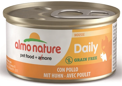 Almo Tagesmenü Mousse mit Huhn – cremiges Katzennassfutter für anspruchsvolle Katzen