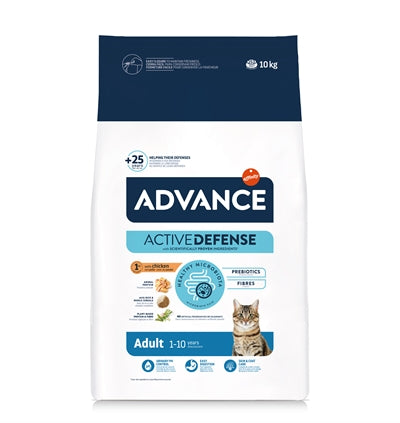 Advance Adult Katze Huhn-Reis Trockenfutter Seitenansicht Verpackung