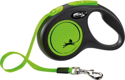 Flexi New Classic Neon Rollleine Grün – Hund an flexibler Leine