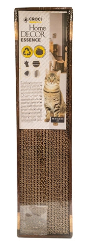 Croci Homedecor Kratzbrett Holzoptik dunkelbraun – dekorativ für Katzen