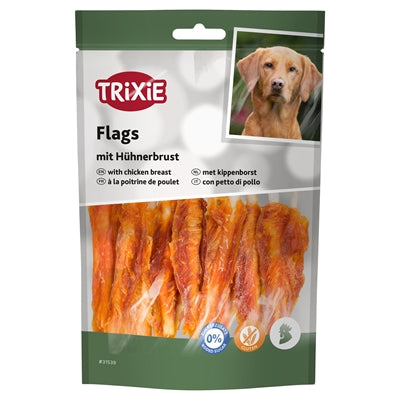 Trixie Premio Hühnerfahnen Hunde-Kausnack Verpackung mit Nährwertangaben