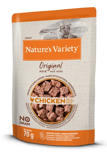 Nature’s Variety Original Pouch Huhn – Getreidefreies Nassfutter für Katzen mit Hühnchen