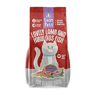 Easypets Lamm & Fisch Senior Katzenfutter – Hochwertiges Trockenfutter für ältere Katzen