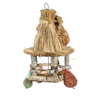 Best For Birds Futtertisch mit Sonnenblumenkernen Erdnüssen und Fettkugel Detailansicht
