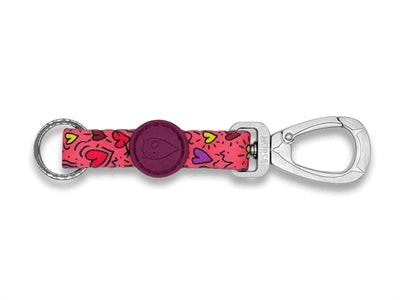 Morso Schlüsselband Think Pink Rosa recycelt Detailansicht Verschluss und Karabiner