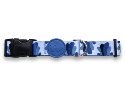 Morso Hundehalsband recycelt Splash blau Detailansicht Schnalle – Halsband Hund nachhaltig verstellbar robust