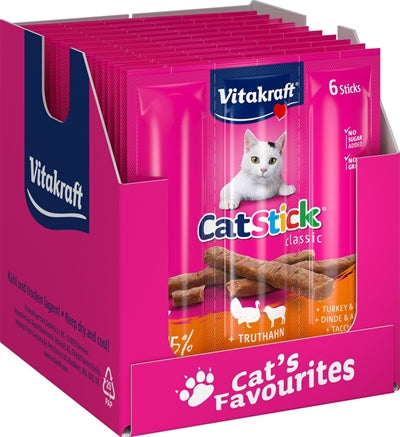 Vitakraft Cat-Stick Mini Fleischstick Truthahn mit Lamm für Katzen