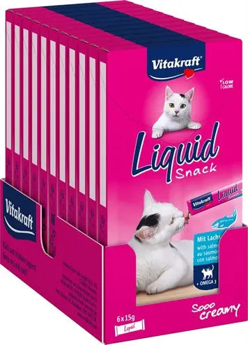 Vitakraft flüssiger Katzensnack mit Lachs und Omega-Fettsäuren