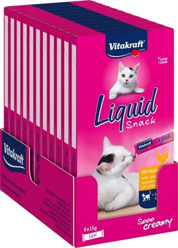 Vitakraft flüssiger Katzensnack mit Huhn und Taurin zum Auslecken
