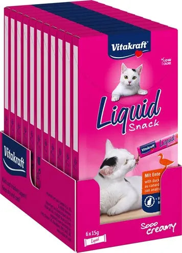 Vitakraft flüssiger Katzensnack mit Ente und Beta-Glucan zum Auslecken