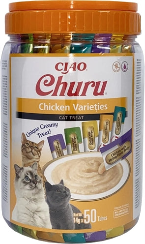 Inaba Churu Multipack cremige Katzensnacks in verschiedenen Hähnchensorten