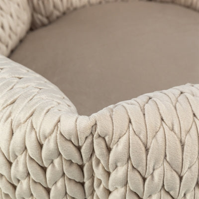 Trixie Hundekorb Livia rund sand Liegeplatz – Hundebett rund kuschelig weich gepolstert Schlafplatz