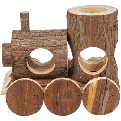 Trixie Zug Levin für Mäuse Rinde Holz – Nagerspielzeug Zug Rindenholz Versteck Mäusespielzeug