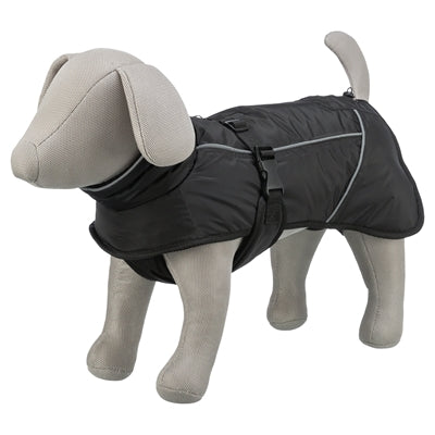 Trixie Brizon Hundemantel Winter schwarz – Seitenansicht mit Verschluss