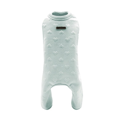 Croci Hundepulli Onesie hellblau – Frontansicht Ganzkörper-Hundepullover
