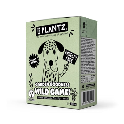 Henart Plantz Garden Goodness veganes Hundefutter Wild-Geschmack Verpackungsdetails