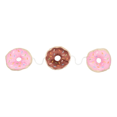 Fuzzyard 3 Donuts am Seil mit Katzenminze – Plüsch-Katzenspielzeug Donut-Design
