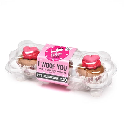 Barking Bakery Valentinstag Mini-Woofins Rückseite – Hundekuchen Verpackung Inhaltsstoffe Detail