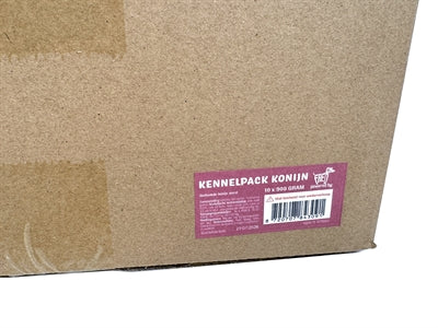 Freds Frischfleischwurst Kaninchen Kennelpack Detailansicht – glutenfreies Nassfutter Hunde seitlich