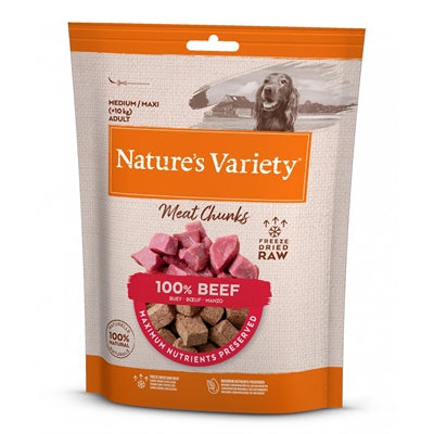 Natures Variety gefriergetrocknete Rindfleischstückchen – natürlicher Snack für Hunde und Katzen