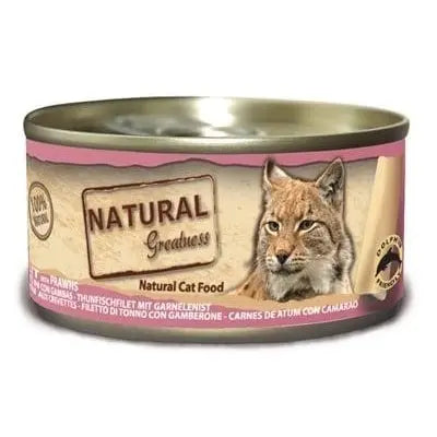 Natural Greatness Thunfischfilet mit Garnelen – Premium-Nassfutter für Katzen