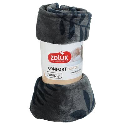 Zolux Hundedecke Cocoon Muster grau Detailansicht – kuschelige Haustierdecke Stoffmuster