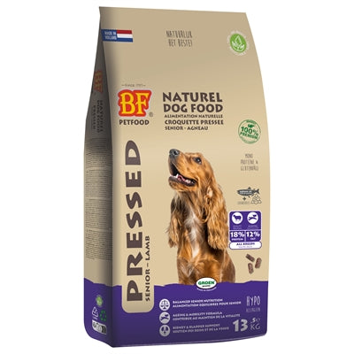 BF Petfood gepresstes Seniorenfutter Lamm Detailansicht – Kroketten für ältere Hunde