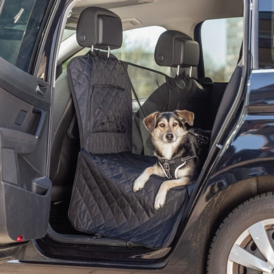 Trixie Autoschutzdecke Rücksitz schwarz – wasserdichte Hundedecke fürs Auto