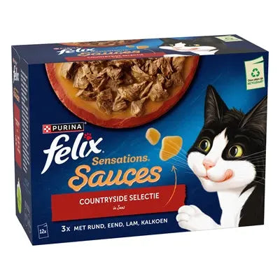 Felix Empfindungen Land Auswahl Katzenfutter Verpackung Rückseite