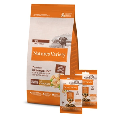 Natures Variety Original Adult Mini Huhn Hundefutter mit gefriergetrockneten Toppern