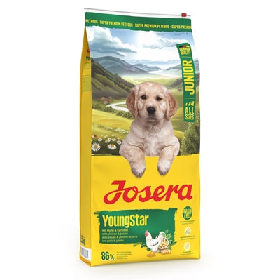 Josera Youngstar Welpenfutter getreidefrei Rückseite mit Zusammensetzung