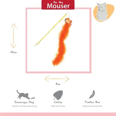 Happy Pet Goldfisch Katzenangel Detail – interaktives Spielzeug zum Jagen und Fangen