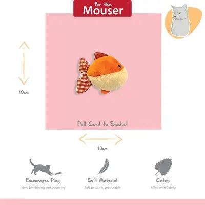 Happy Pet Shaking Goldfisch Detail – weiches Katzenspielzeug mit verspielten Details