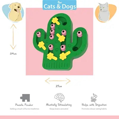 Happy Pet Tabby Patch Kaktus Denkspielzeug für Katzen - fördert geistiges Spielverhalten