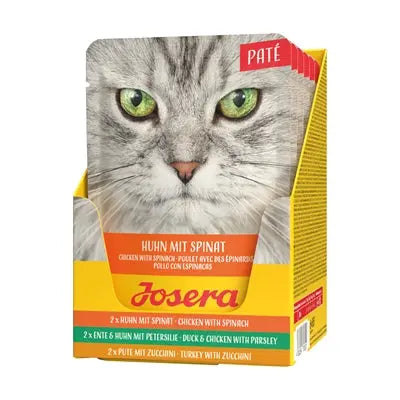 Josera Multipack Paté Katzen-Nassfutter Sortenübersicht Pute Huhn und Ente