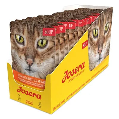 Josera Hühnersuppe mit Karotten und Spinat flüssiges Ergänzungsfutter für Katzen