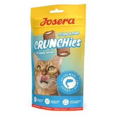 Josera Crunchies Knuspriger Katzensnack mit cremiger Lachs-Füllung getreidefrei