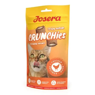 Josera Crunchies Knuspriger Katzensnack mit cremiger Hühnerfleisch-Füllung getreidefrei