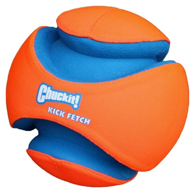 Chuckit Kick Fetch Hundeball – Großer Fußball zum Treten und Apportieren für Hunde