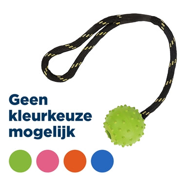 Happy Pet Tough Toys schwimmender Gummiball mit Seil für Hunde, Frontansicht