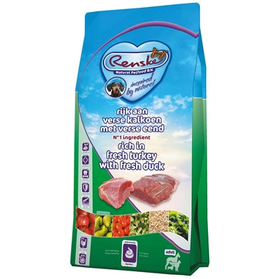Renske Super Premium Pute und Ente Detailansicht – Premium-Kroketten Trockenfutter
