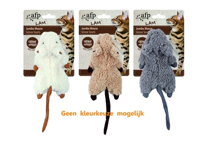 Afp Jumbo Maus Crinkle Lammfell Mit Katzenminze Sortiert