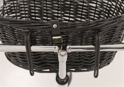 Trixie Weide Fahrradkorb Vorne Schwarz Mit Kissen Und Verdeck