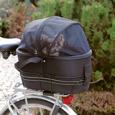 Trixie Heckkorb Schwarz Mit Kissen Und Haube