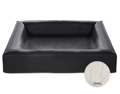 Bia Bed Ortho schwarz Kunstleder robust für Hunde mit Arthrose