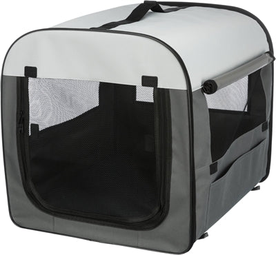 Trixie Transportbox grau – stabile Hunde-Verkehrsbox für sicheres Reisen