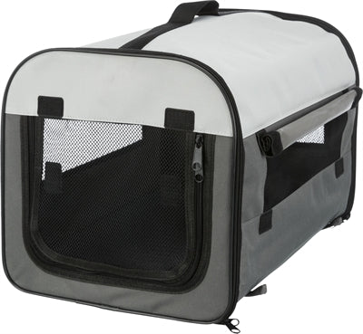 Trixie Hunde-Transportbox – Detailansicht Verschluss und Tragegriff