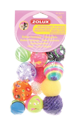 Zolux Katzenspielzeug Bunte Bälle Assorti