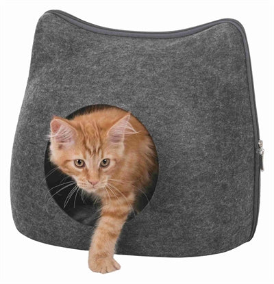 Trixie Entspannung Iglu Katze Filz Grau